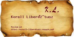 Korell Liberátusz névjegykártya